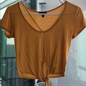 Yellow crop top Shirt